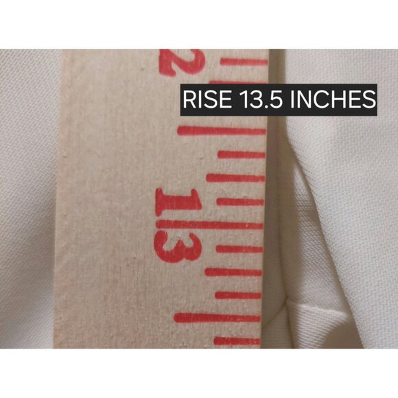 NWT Commense Wide-Leg Cream Women's Pants With Pleated Front & Back Pockets - Picture 5 of 8